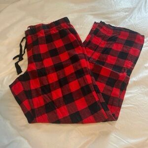 J. Crew Red and Black Checkered Lounge Pants